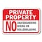 Signmission Safety Sign, 12 in Height, Aluminum, Private Prop - P P No S A-1218 Private Prop - P P No S - alternate 1